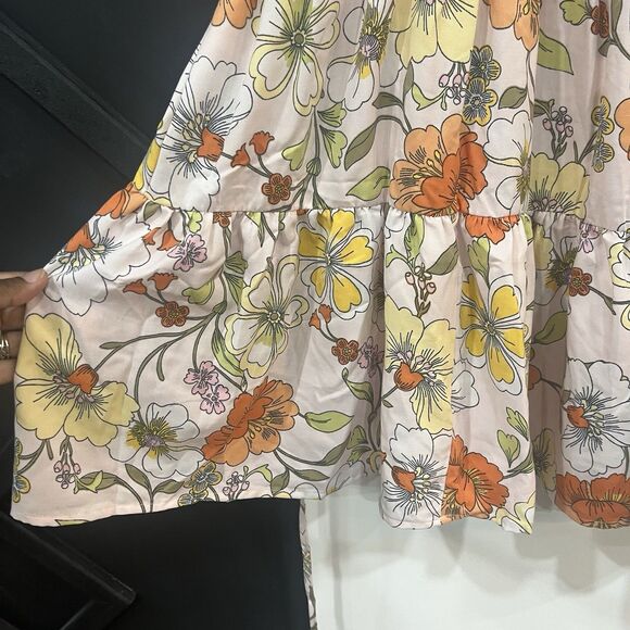 NWT Lottie & Holly Floral Ruffle Mini Dress Size Medium - Picture 3 of 4